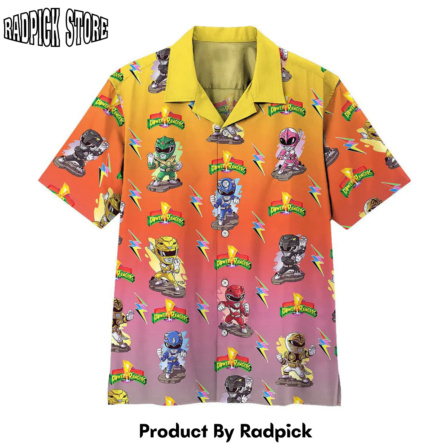 Radpick 3d mighty morphin power rangers hawaii shirt ccx rp2921294